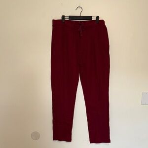 Gilly Hicks | Deep Red Drawstring Track Pants